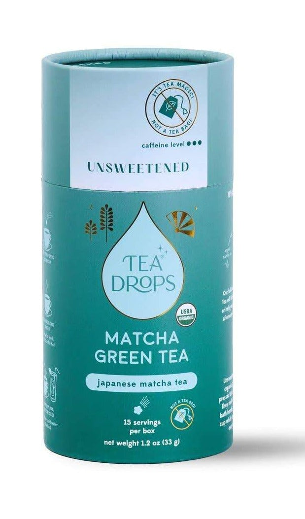 Tea Drops Tea Cylinder Unsweetened Matcha Green Tea