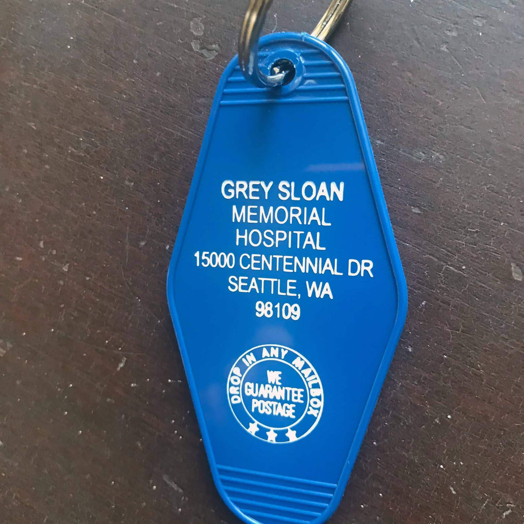 The 3 Sisters Design Co. Keychain Grey's Anatomy - Grey Sloan Memorial Hospital Motel Key Fob