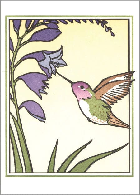 The Arts & Crafts Press Card Anna's Hummingbird - Blank Card