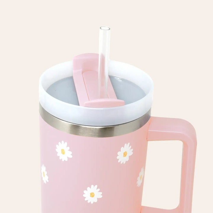 The Darling Effect Cups Dancing Daisy Lilac Take Me Everywhere Tumbler in Dancing Daisy Pink