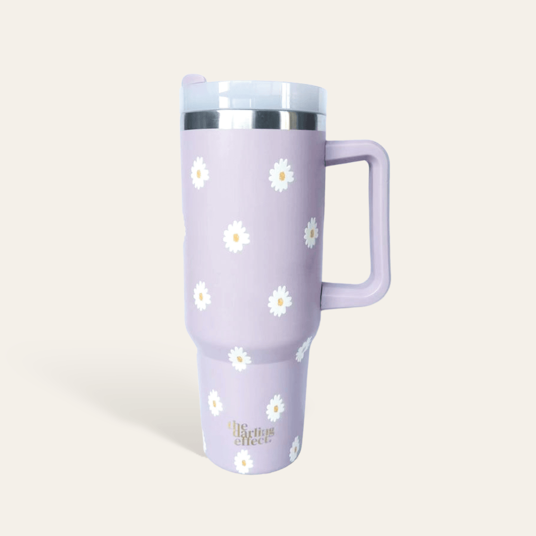 The Darling Effect Cups default NEW! Take Me Everywhere Tumbler - Dancing Daisy Lilac