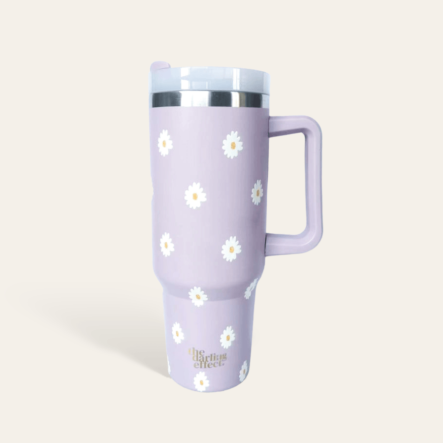 The Darling Effect Cups default NEW! Take Me Everywhere Tumbler - Dancing Daisy Lilac