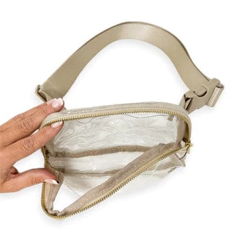 The Darling Effect Handbags, Wallets & Cases Clear Stadium All You Need Belt Bag - Natural Beige