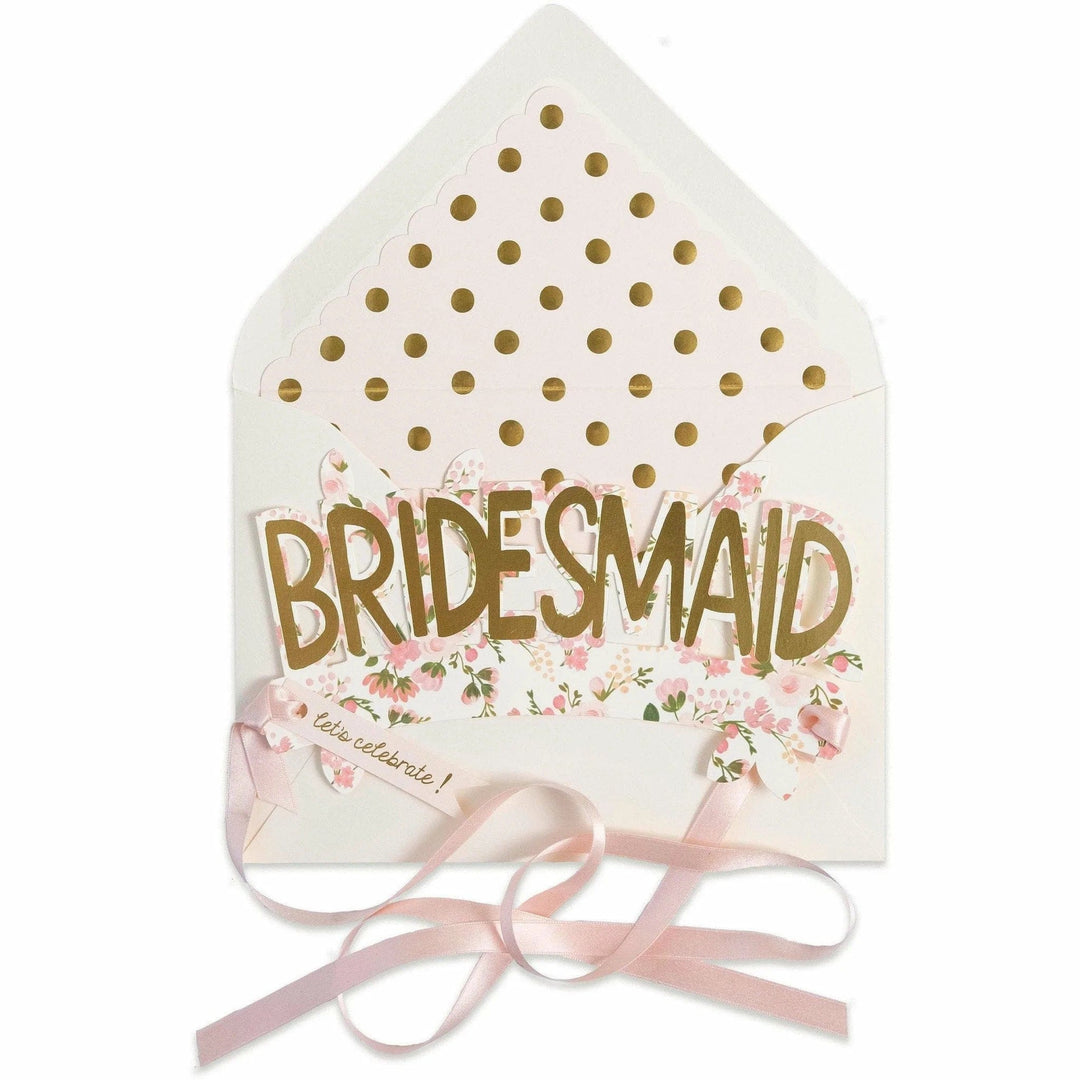 The First Snow Card Bridesmaid Paper Crown Card