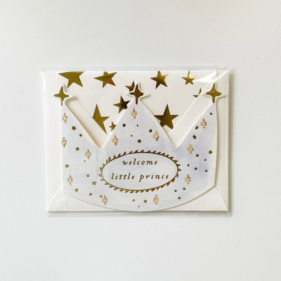 The First Snow Card Welcome Little Prince Mini Crown Card