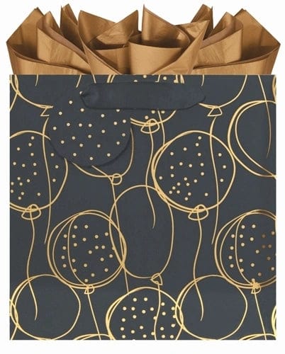 The Gift Wrap Company Gift Bag Golden Contour Medium Square Gift Bag