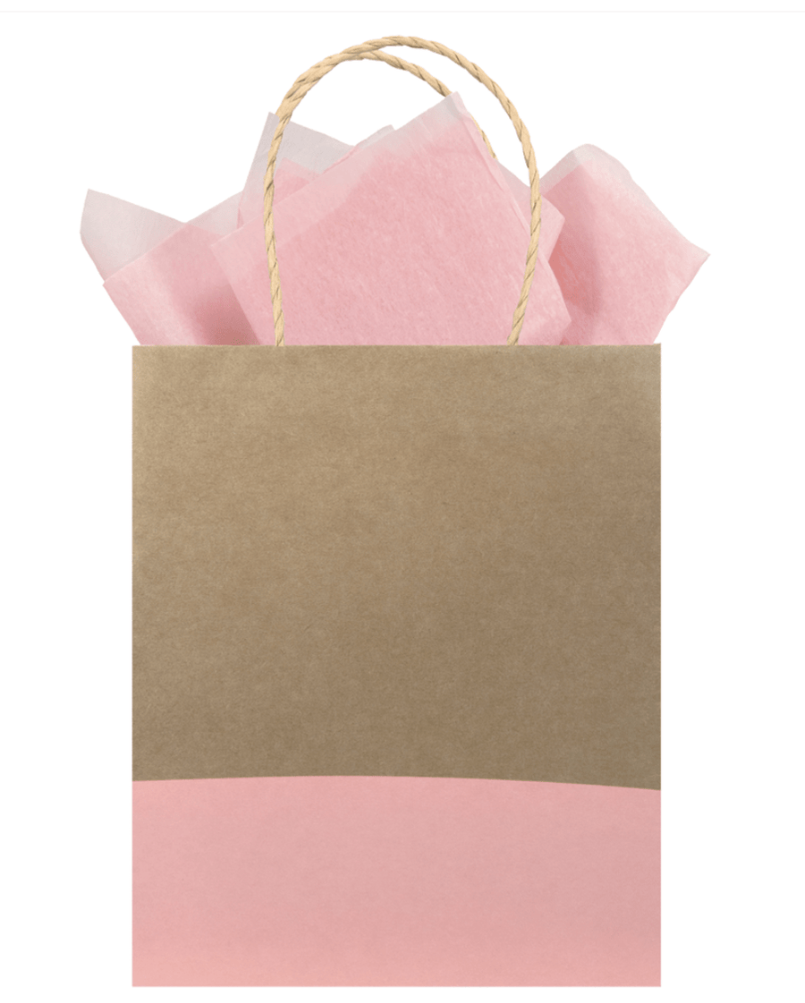 The Gift Wrap Company Gift Bags Blush Dipped Kraft Tote