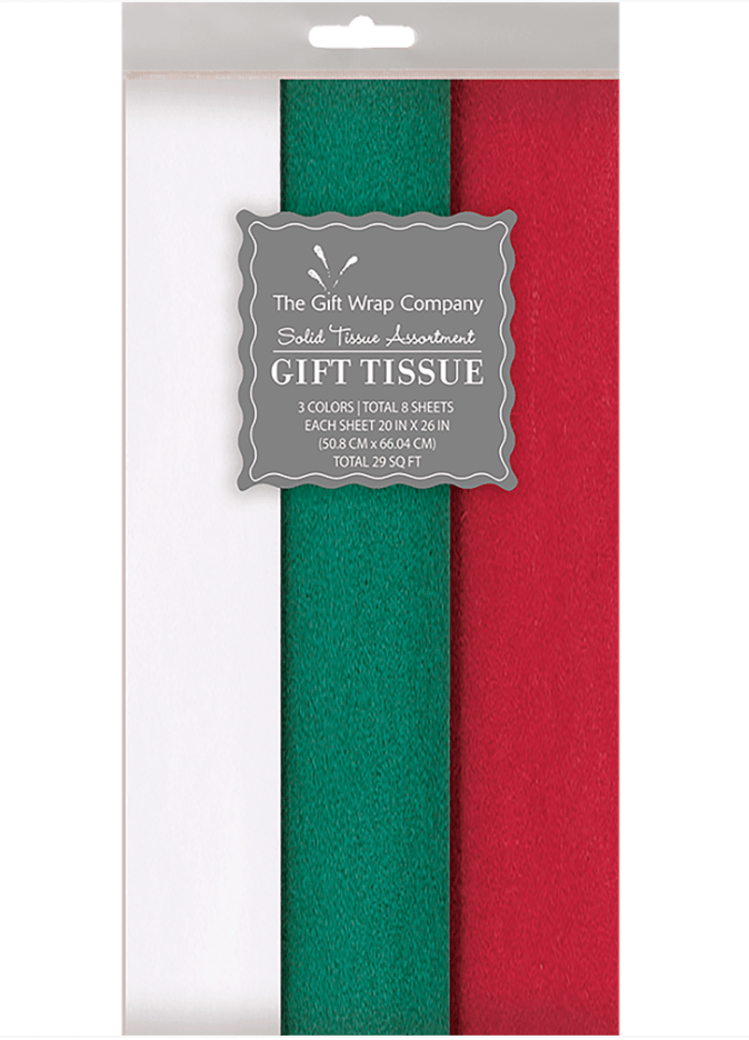 The Gift Wrap Company Gift Wrap Holiday Solid Multi-Pack Tissue