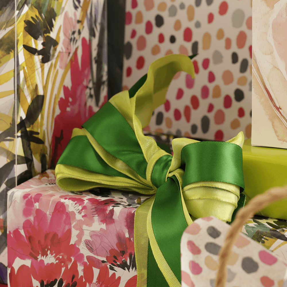 The Gift Wrap Company Ribbon Green Luxury Satin Ribbon