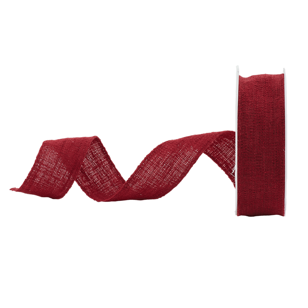 The Gift Wrap Company Ribbon Red Brick Wired Linen Ribbon