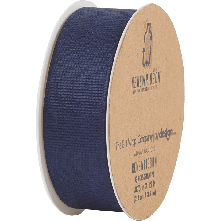 The Gift Wrap Company Ribbon Renewribbon™ Navy Grosgrain Ribbon