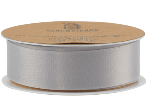The Gift Wrap Company Ribbon Renewribbon™ Pewter Double-Faced Satin Ribbon