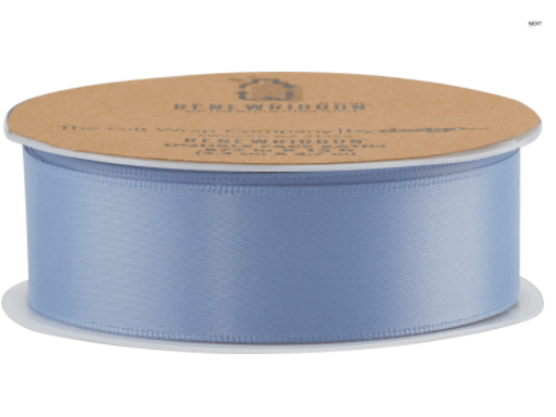 The Gift Wrap Company Ribbon Renewribbon™ Slate Blue Double-Faced Satin Ribbon