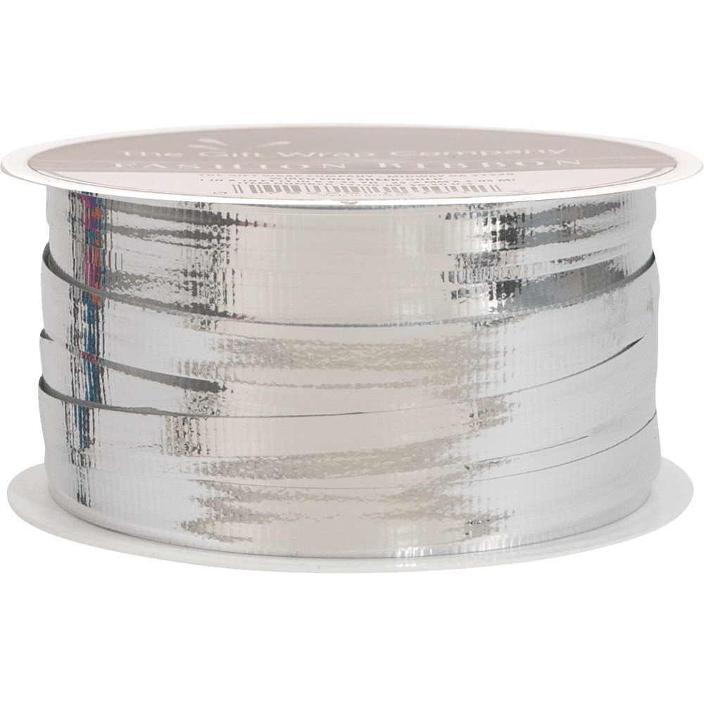 The Gift Wrap Company Ribbon Silver Metallic Curling Ribbon