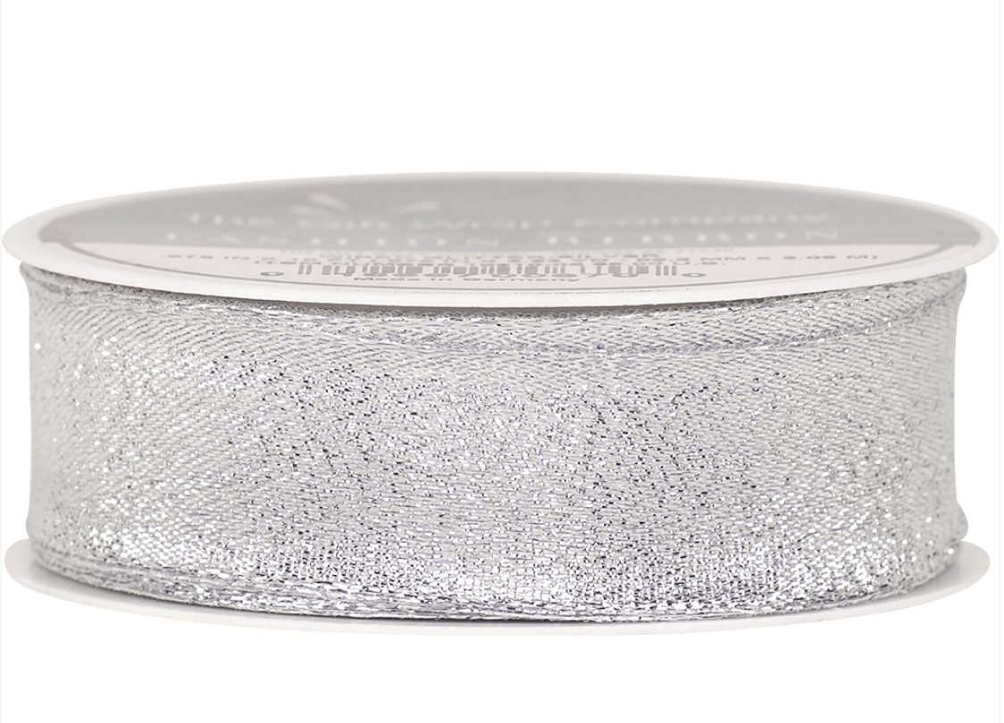 The Gift Wrap Company Ribbon Silver Wired Edge Brights Ribbon