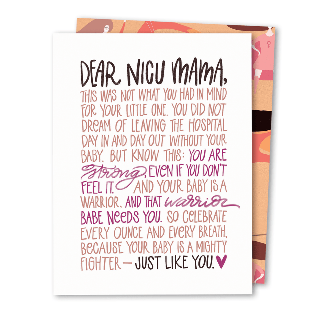The Noble Paperie Single Card Dear NICU Mama Card