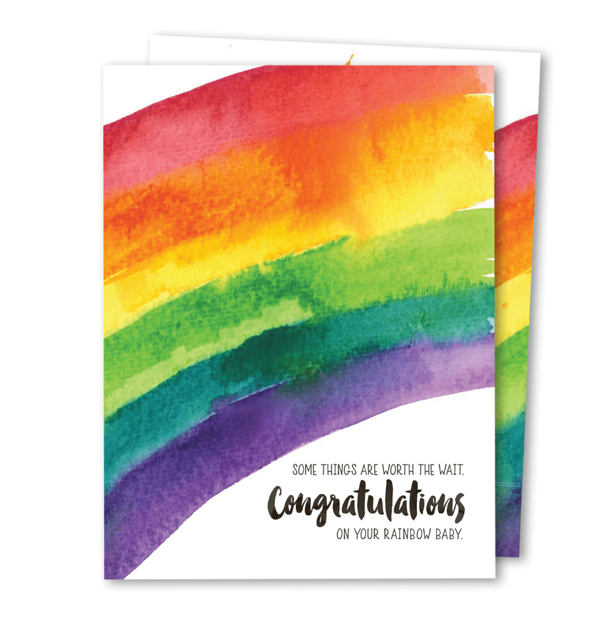 The Noble Paperie Single Card Rainbow Baby Card