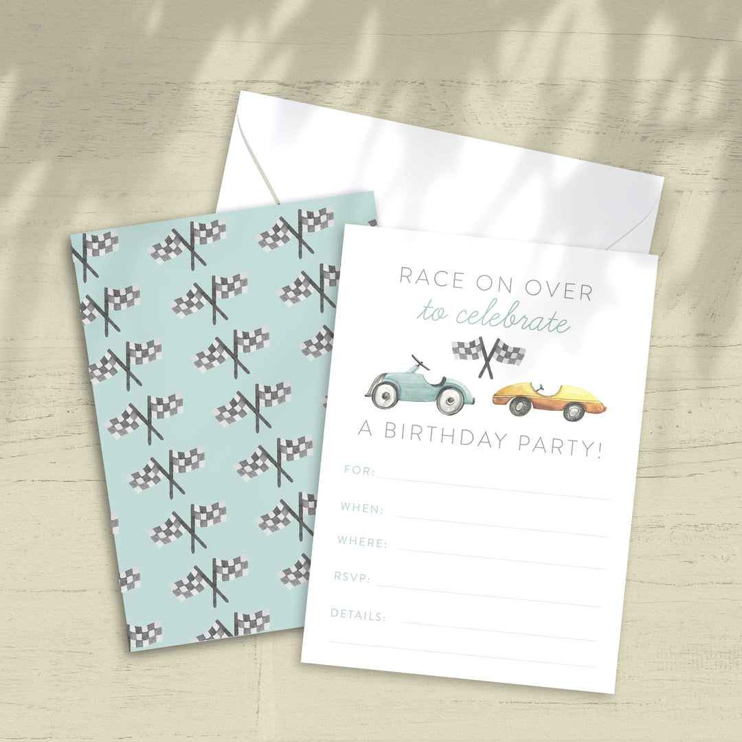 The Paxton Press Invitations Vintage Car Birthday Invites Set of 25