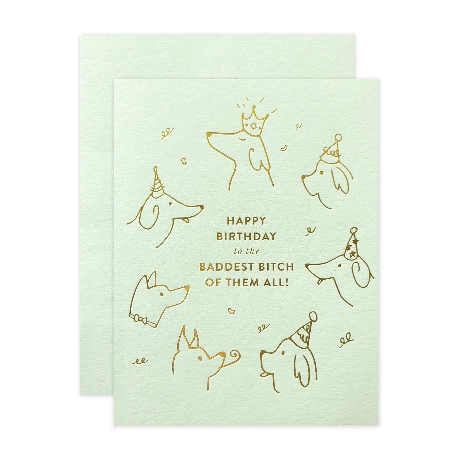 The Social Type Card Baddest Bitch Birthday Card