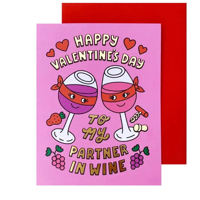 The Social Type Cards Partners in Wine Galentine
