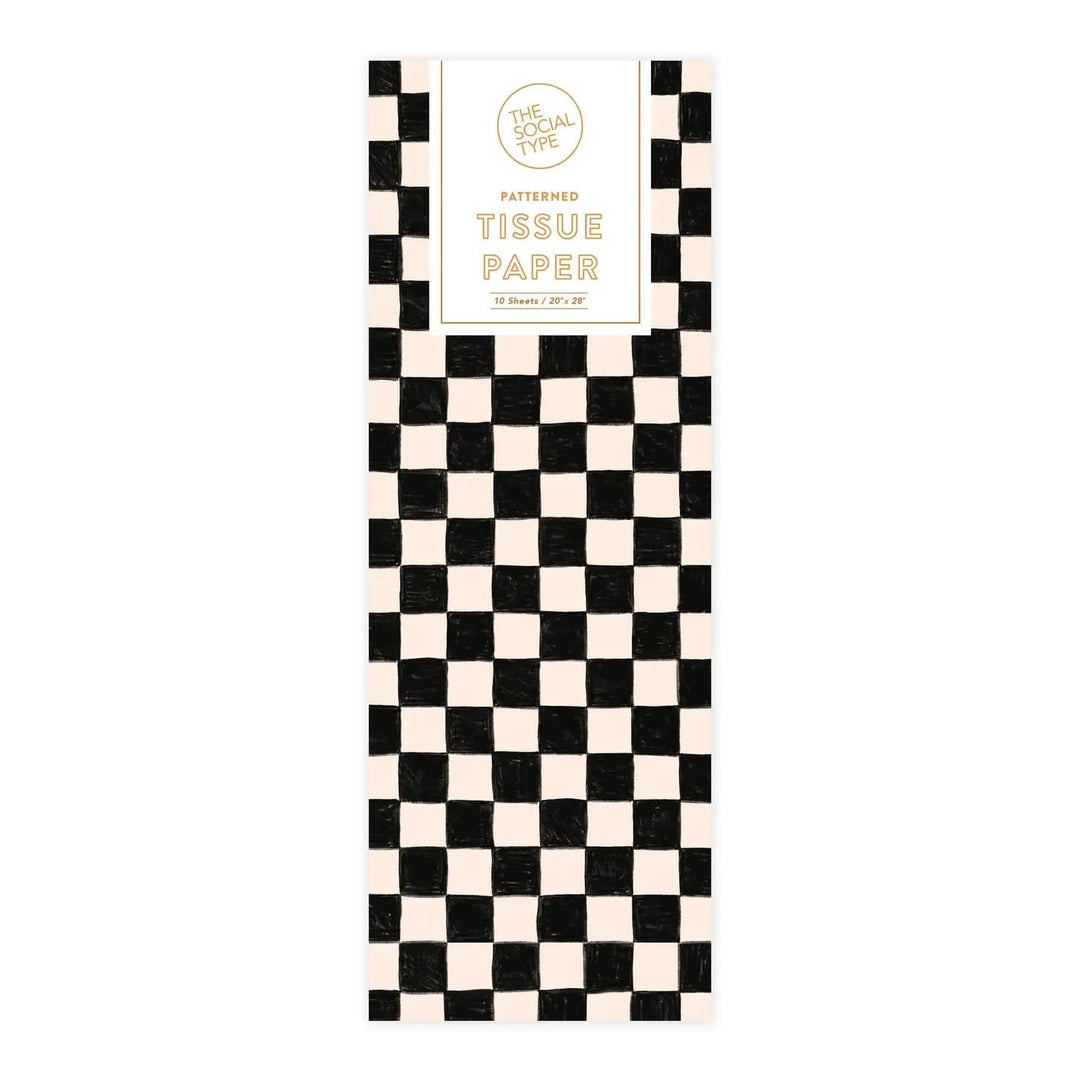 The Social Type Tissue Paper Black Checkers Tissue Paper
