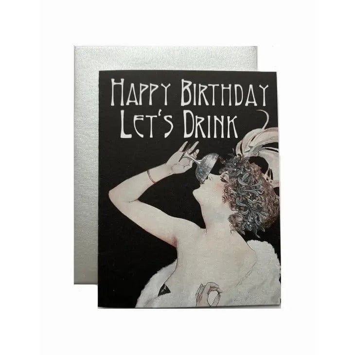 The Twentieth Card Happy Birthday Let's Drink Card