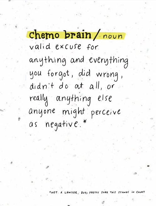 Thoughtful Human Single Card Chemo Brain Card