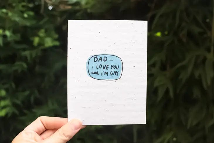 Thoughtful Human Single Card Coming Out: Dad Card