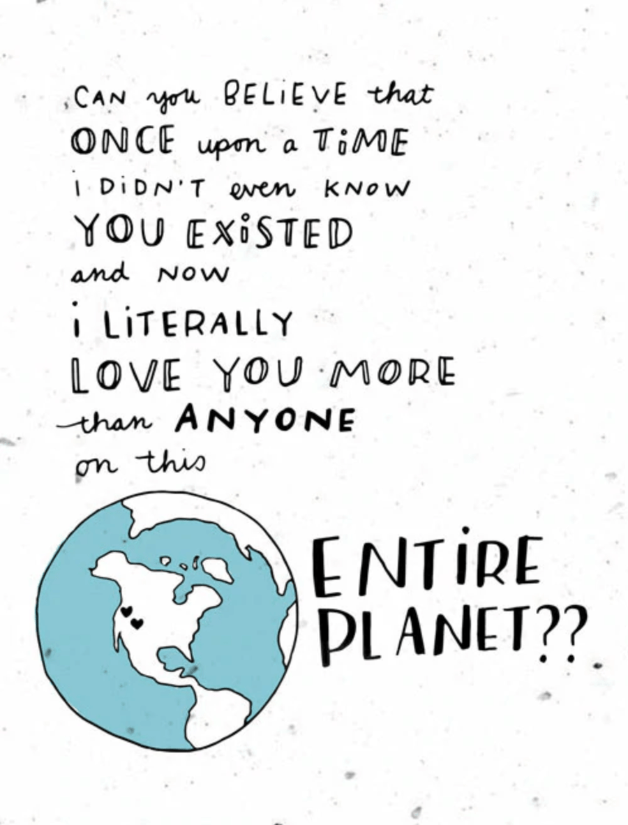 Thoughtful Human Single Card Entire Planet Card