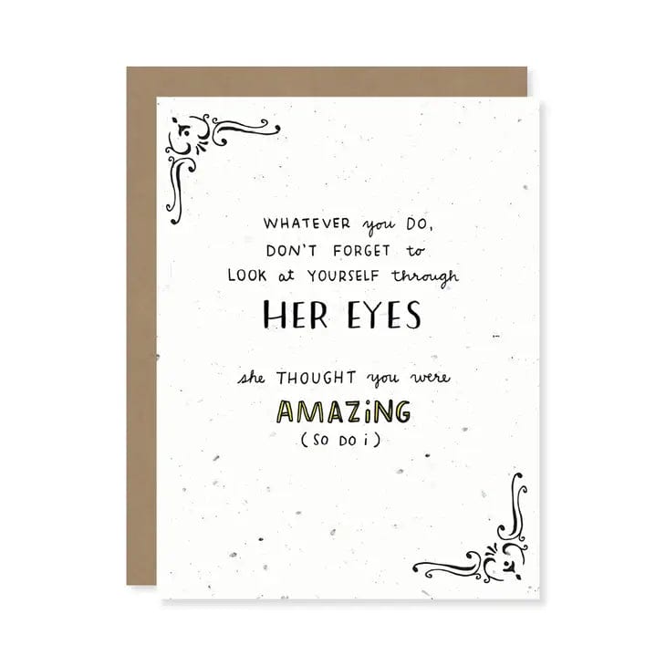 Thoughtful Human Single Card Her Eyes Day Card