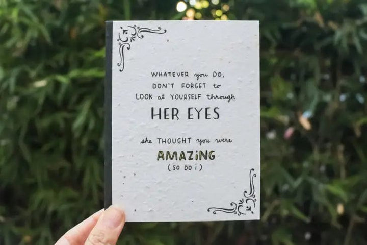 Thoughtful Human Single Card Her Eyes Day Card