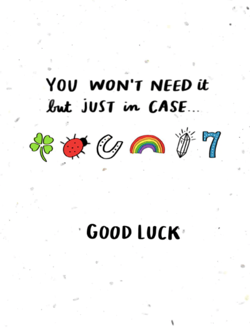 Thoughtful Human Single Card Lucky Charms Card