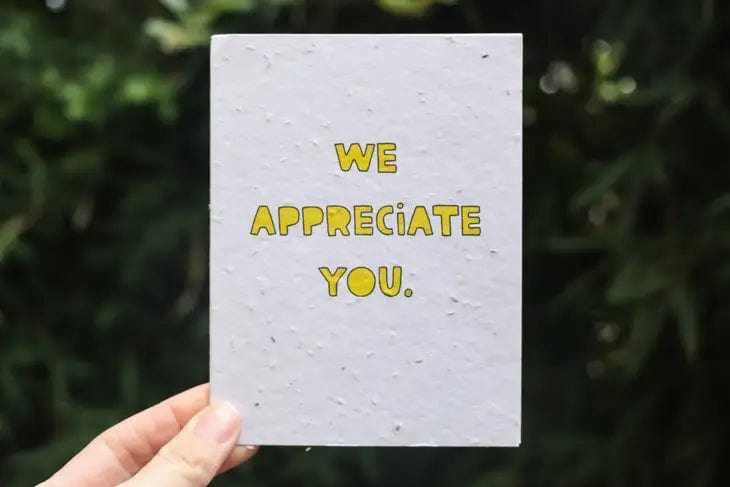 Thoughtful Human Single Card We Appreciate You Card