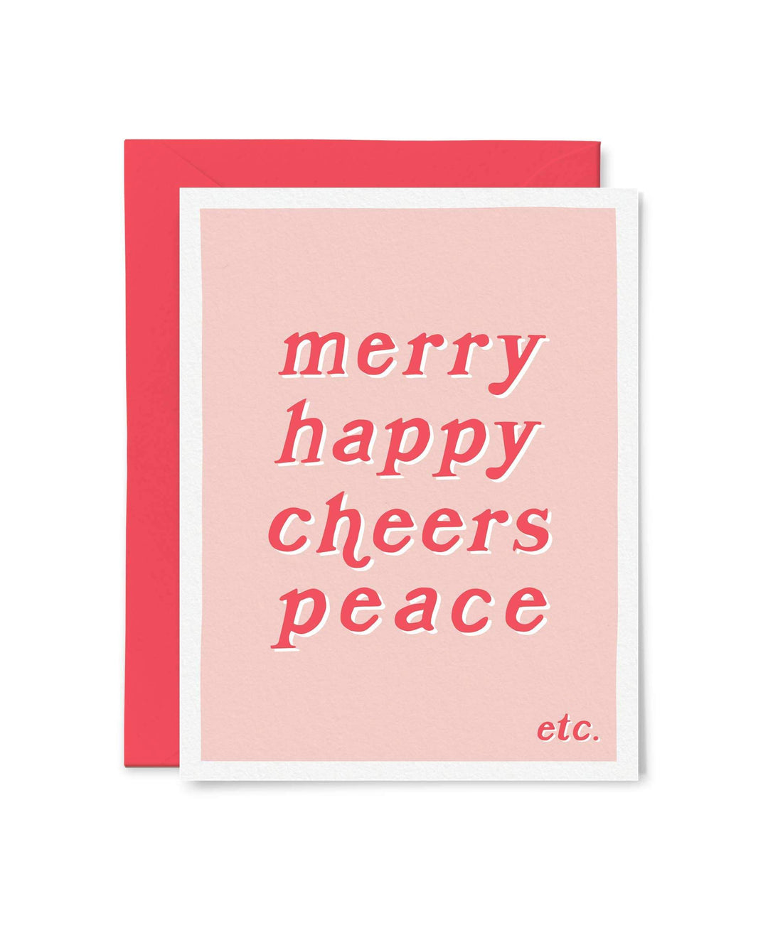Tiny Hooray Card Merry Happy Etc. Holiday Card