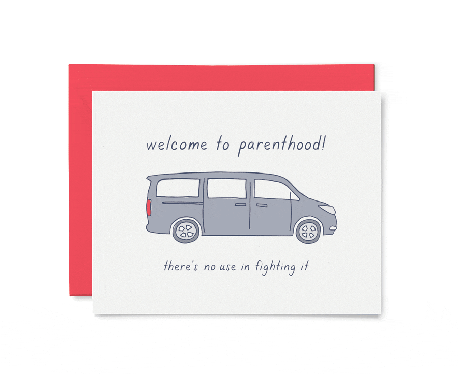 Tiny Hooray Card Parenthood Minivan Card