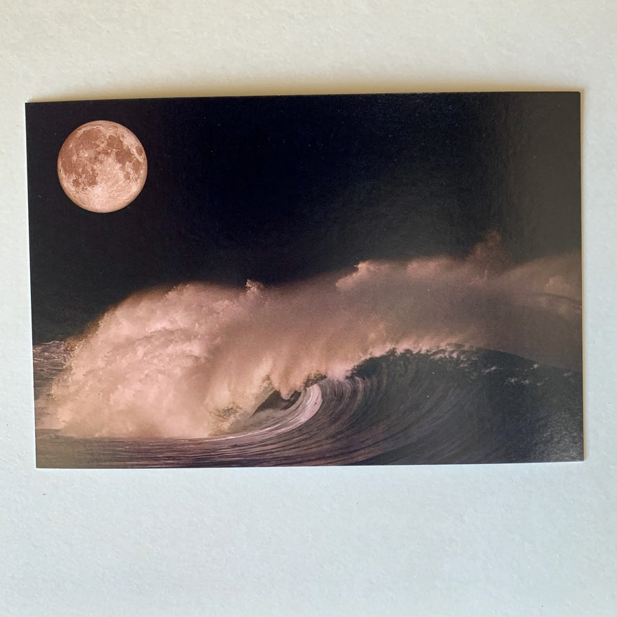 Tom Haseltine Photography Postcard Full Moon Wave Postcard