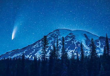 Tom Haseltine Photography Postcard Neowise over Tahoma Postcard