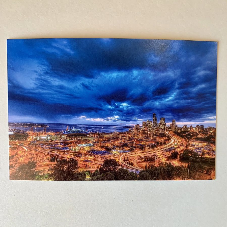 Tom Haseltine Photography Postcard South Seattle Twilight Magic Postcard