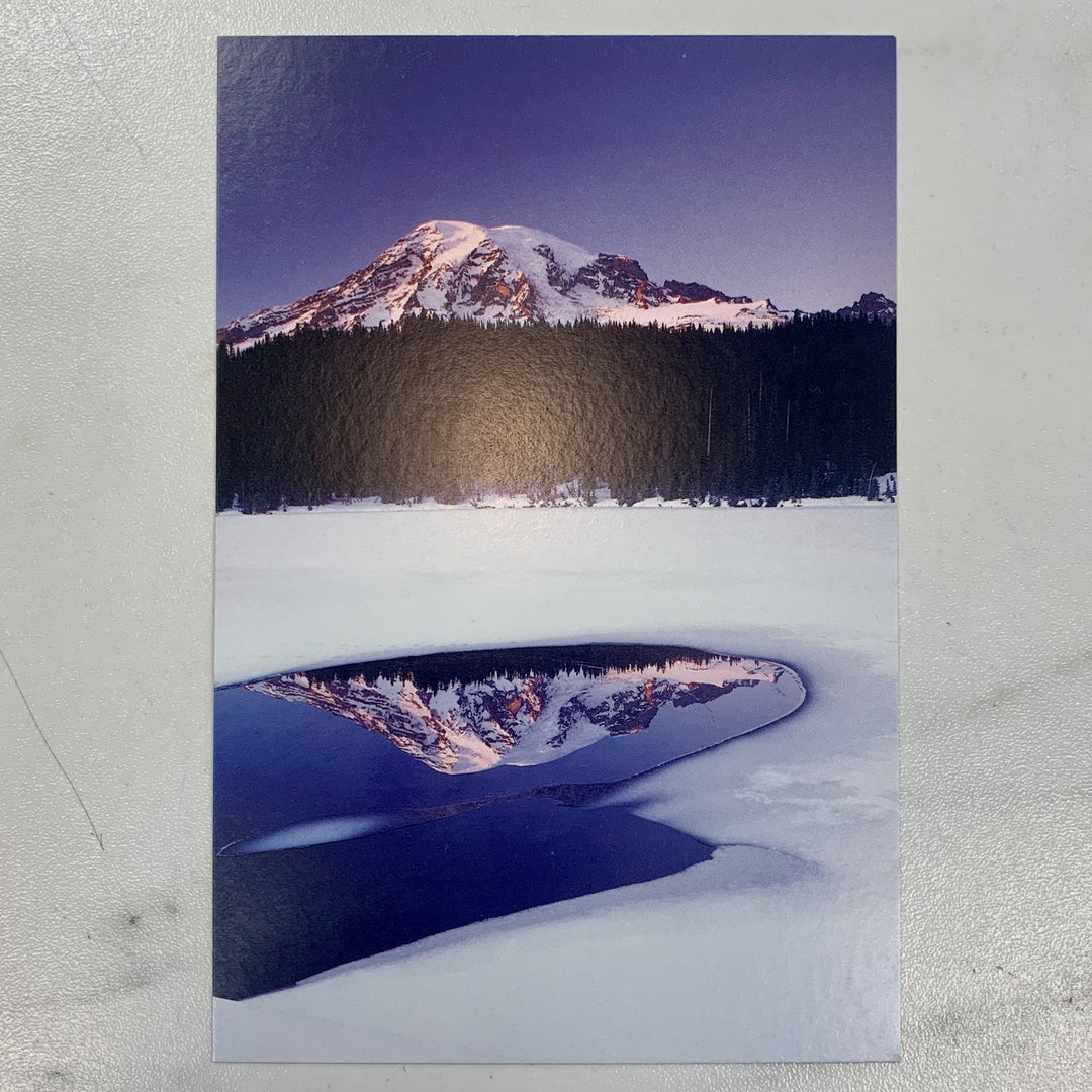 Tom Haseltine Photography Postcard Winter Reflection, Mt. Rainier Postcard