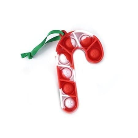 Top Trenz Fidget Candy Cane OMG Pop Fidgety - Christmas Ornament