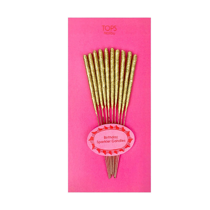 Tops Malibu Candle Pink Card Mini Birthday Sparkler Candles