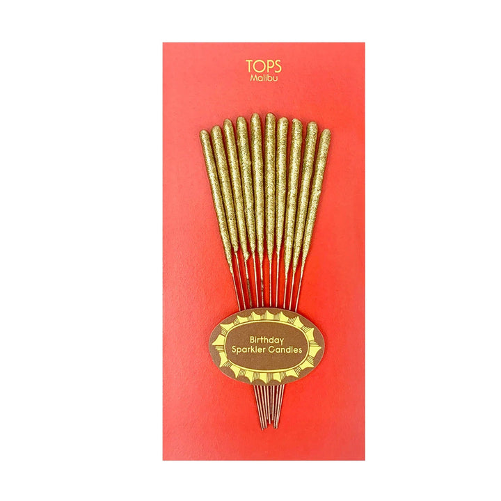 Tops Malibu Candle Red Card Mini Birthday Sparkler Candles