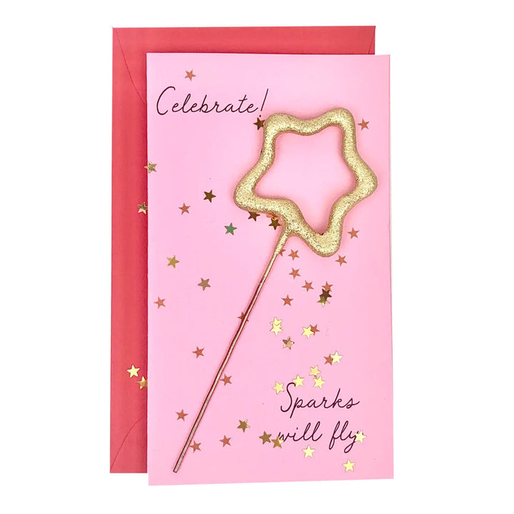 Tops Malibu Card Pink Card Confetti Sparkler Cards Celebrate!