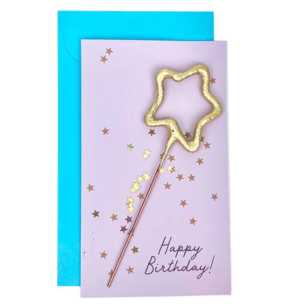 Tops Malibu Card Purple Card Confetti Sparkler Cards Happy Birthday!