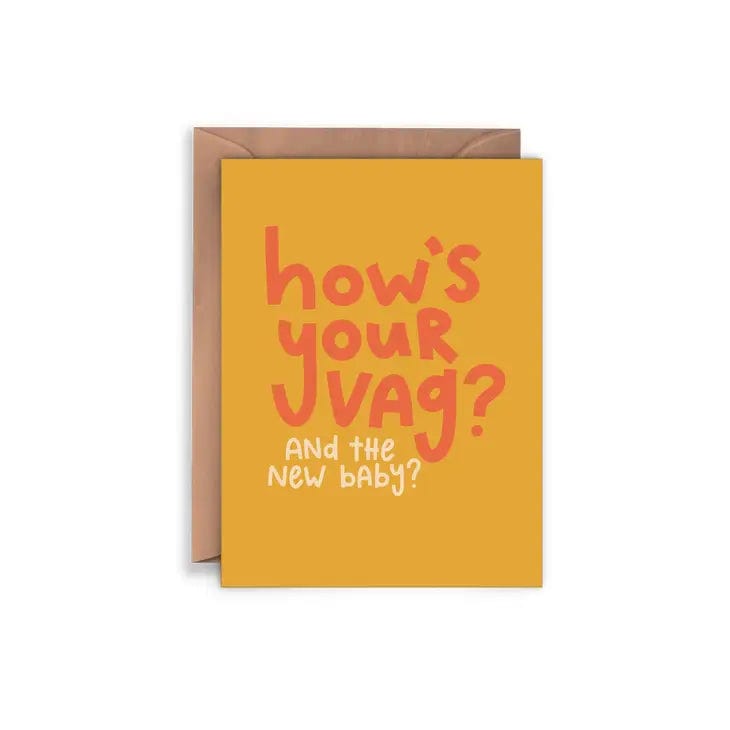 Twentysome Design Card How's Your Vag? Baby Card