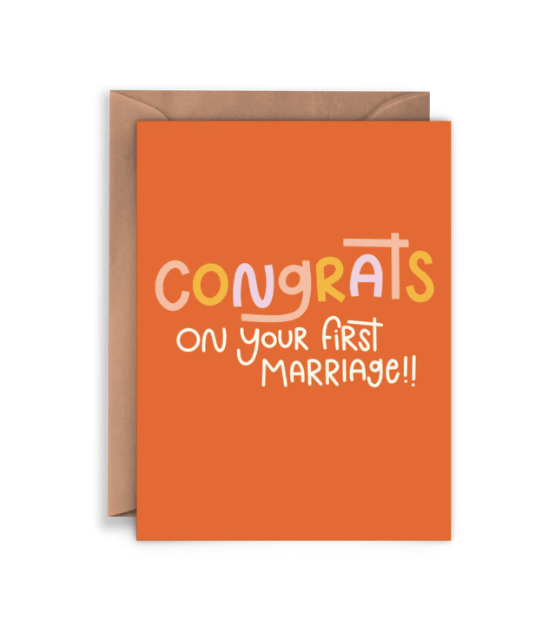 Twentysome Design Single Card Congrats on Your First Marriage Card