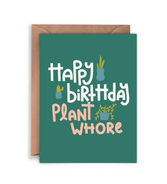 Twentysome Design Single Card Happy Birthday Plant W**** Card