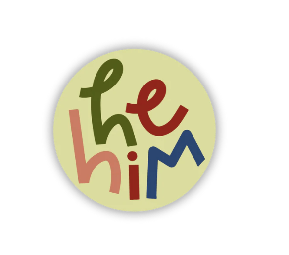 Twentysome Design Sticker He / Him Pronoun Mini Sticker