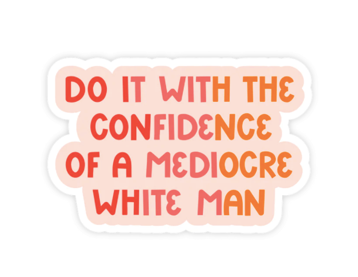 Twentysome Design Sticker Mediocre White Man Sticker