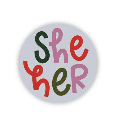 Twentysome Design Sticker She / Her Pronoun Mini Sticker